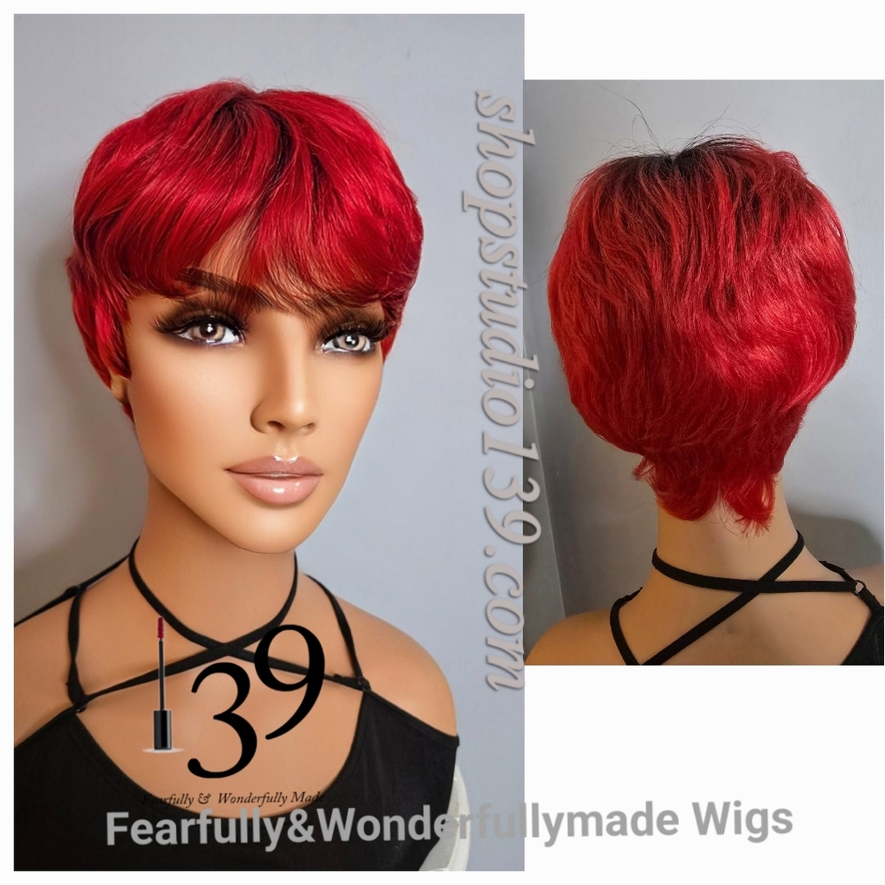 100% Human Hair pixie wig